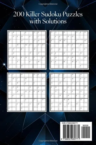 Vista 2 de Killer Sudoku Puzzle Book for Adults 200 Medium to Hard Sumdoku with Solutions Large Print Sum Sudoku (2 puzzle per page) Challenge Yourself