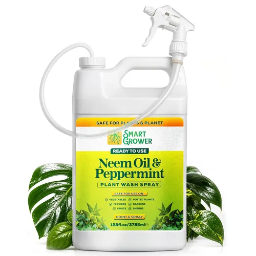 Vista 10 de Aerosol de aceite de neem para plantas con aceite de menta, para plantas de interior y exterior, jardines y plantas de interior, recambio