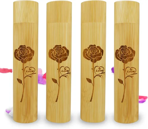 Vista 15 de Juego de 2 urnas pequeñas de bambú para cenizas humanas, ecológicas y biodegradables, tubo de cremación para cenizas de mascotas machos y hembras