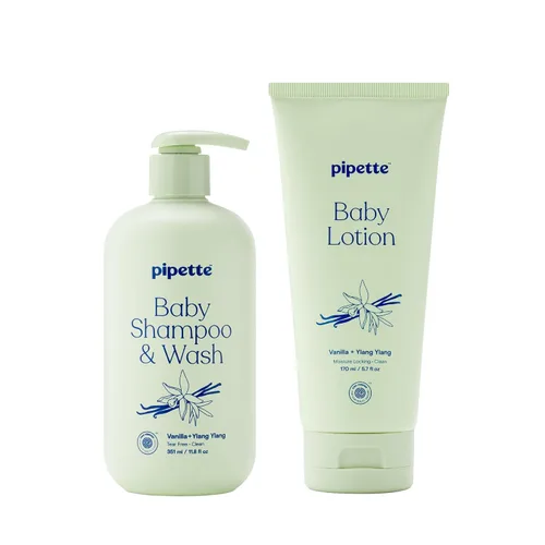 Vista 10 de Pipette Dúo de Lavado y Loción Sin Fragancia, Paquete de 2, Champú para Bebés Sin Fragancia y Gel de Baño, Loción Sin Perfume para Recién Nacidos