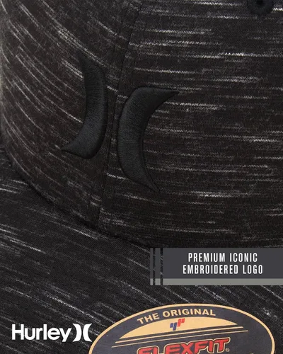 Vista 6 de Hurley Gorras para hombre - One & Only Flexfit Textures Cap - Sombreros ajustados para hombre, S-XL