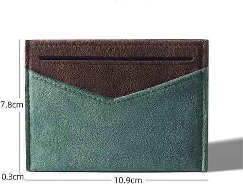 Vista 2 de WYFDP - Tarjetero para hombre, funda protectora con tapa para documentos, para licencia de conducir, color negro
