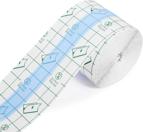 Vista 13 de OBTANIM Cinta adhesiva transparente impermeable para vendaje de piel para cuidado posterior de tatuajes (2 x 197 pulgadas)