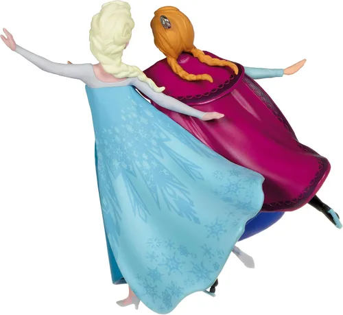 Vista 2 de Hallmark Keepsake Disney - Adorno navideño de princesa 2023, 10 aniversario de Frozen Two Sisters, One Heart