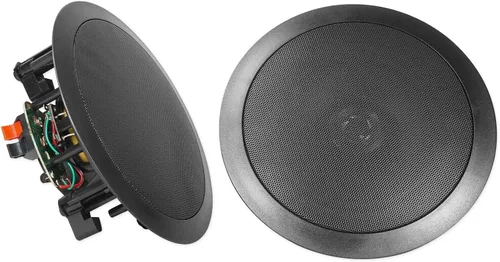 Vista 3 de Rockville Par de altavoces de cine en casa HC655 de 6.5 pulgadas, 500 W, 8 ohmios, tweeter objetivo, parrillas pintables, audio de alta fidelidad