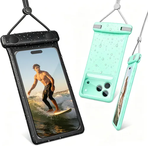 Vista 15 de wellhouse Funda impermeable 3D para teléfono con cordón, TPU de 100 pies, funda impermeable profunda para iPhone 17 16 15 14 13 12 Pro Max XS