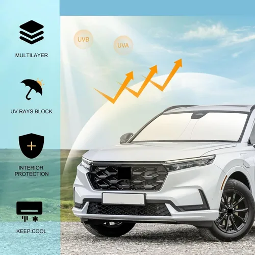 Vista 3 de Car Windshield Sunshade Cover Compatible for Honda HR-V HRV 2023-2024 2025 Auto Front Window Sun Visor Protection Accessories