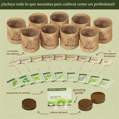 Vista 4 de Kit de jardín para ventana interior de 9 hierbas, semillas de plantas de interior, regalos de cumpleaños Best Unique Gift Ideas for Women, Mom