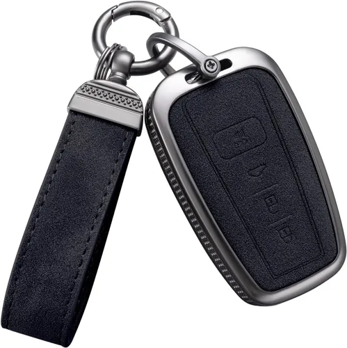Vista 8 de YO&YOYE Compatible con funda para llave Toyota con llavero, estuche de cuero protector para llave inteligente para Camry RAV4 Highlander C-HR Prius