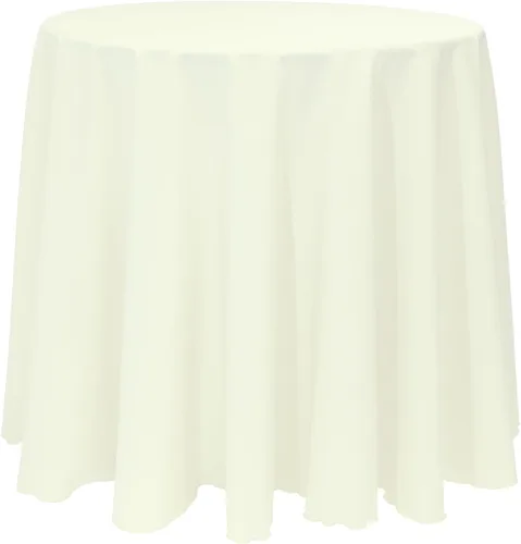 Vista 34 de ULTIMATE TEXTILE Mantel redondo de lino de poliéster de 120 pulgadas, color rosa neón