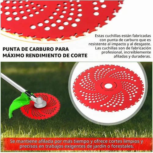 Vista 6 de AR-PRO (Juego de 2) Cuchillas de Cepillo con Punta de Carburo de 9" x 36 Dientes - Hoja de Sierra Recortadora de 36 Dientes con Kit Adaptador