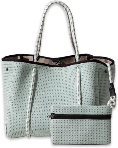 Vista 48 de POPUPS Bolso grande de neopreno para mujer - Bolso de mano de diseñador para todos los días, para el trabajo, la playa y viajes con bolsillos