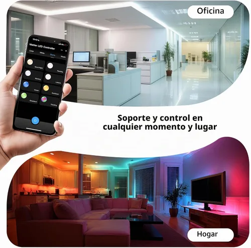Vista 6 de PAUTIX Matter Kit de controlador LED WiFi ML5 compatible con Tuya APP/Homekit/Smart Life/Alexa/Google Home/Siri, DC12-48V regulable con control