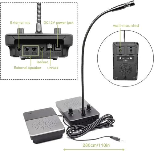 Vista 6 de Intercomunicador de ventana con altavoz exterior, altavoz alto, intercomunicador de voz de doble vía, interfaz de contador bancario, sistema