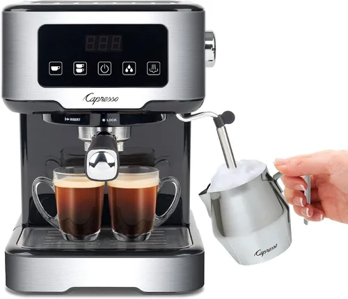 Vista 2 de Capresso Café TS Máquina de café espresso con pantalla táctil, 50 onzas, color plateado