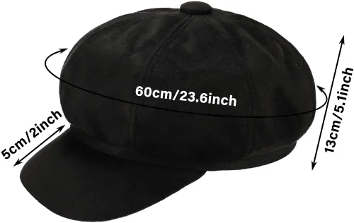 Vista 4 de Newsboy Cabbie Baker - Gorra para mujer, visera de Pageboy, sombrero de papel de marinero ajustable