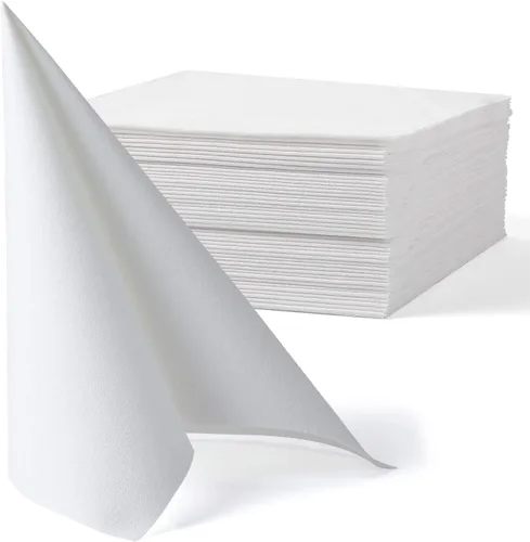 Vista 8 de MORGIANA Servilletas de feliz cumpleaños, servilletas de lujo de oro blanco para cena de cumpleaños, servilletas de cóctel desechables, servilletas