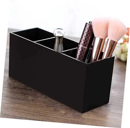 Vista 9 de Slot Acrylic Makeup Brush Organizer for Desktop Stylish Cosmetics Holder for Brushes Eyeliners and Accessories Compact and Sturdy Design for Vanity