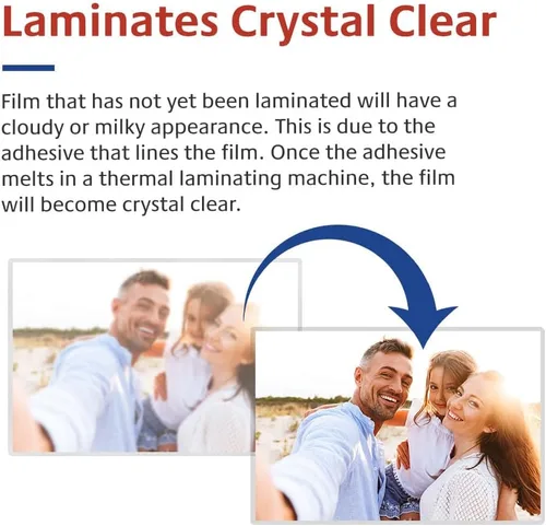 Vista 5 de 2 rollos de película laminadora de núcleo de brillo estándar de 1.5 mil 25 pulgadas x 500 pies x 1 pulgada