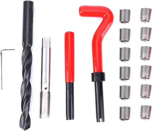 Vista 6 de Oumefar Kit de reparación de roscas M12 x 1.5, kit de reparación de roscas métricas, kit de reparación de roscas de rosca M12 x 1.5, kit