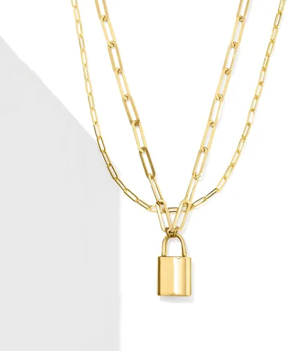 Vista 3 de Ross-Simons RS Pure 14kt Yellow Gold Paper Clip Link Necklace