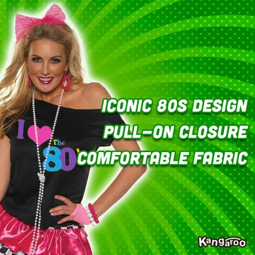 Vista 5 de Kangaroo Disfraces de Halloween - I Love The 80's Shirt