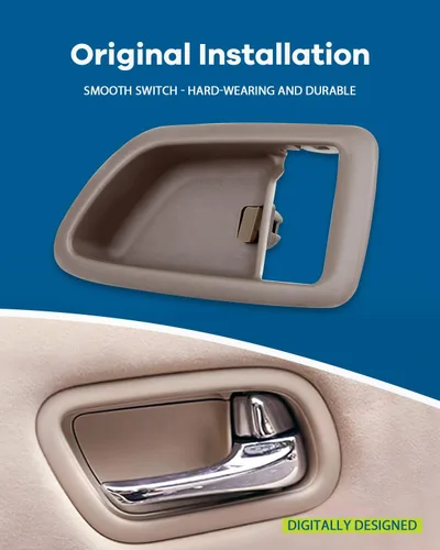 Vista 3 de LUJUNTEC Manijas interiores de puerta de repuesto para Toyota Avalon Beige (2 unidades) Mango lateral del conductor Reemplazo para Toyota