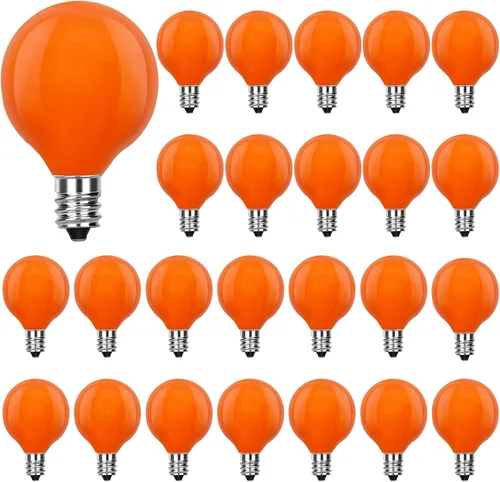 Vista 10 de Abeja Bombillas de repuesto G40, bombilla de globo transparente de 5 W que se adapta a enchufes de base de tornillo de candelabro E12/C7, bombillas