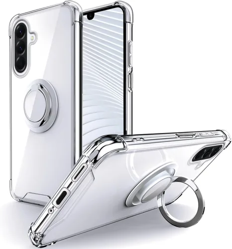 Vista 9 de Silverback - Carcasa transparente para Samsung Galaxy A15 con soporte de anillo