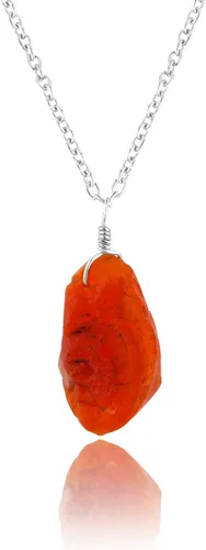 Vista 19 de Colgante delicado de piedras preciosas naturales crudas, collar de piedras ásperas surtidas, hecho a mano, joyería hipoalergénica bohemia