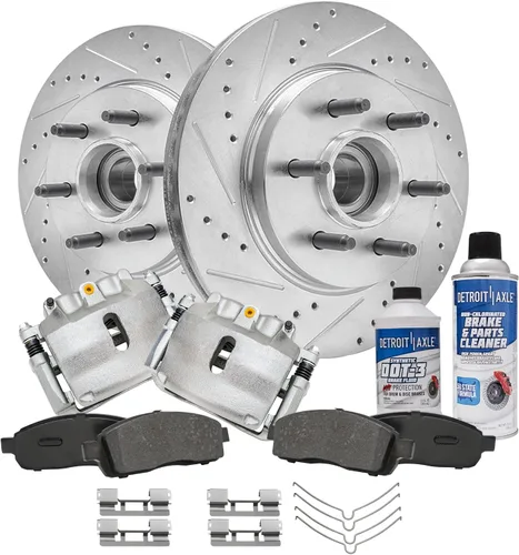 Vista 58 de Detroit Axle - 4 rotores de freno para Chevrolet Cruze 2014 2015 [modelos de motores de gas] Rotores de freno de disco perforados y ranurados
