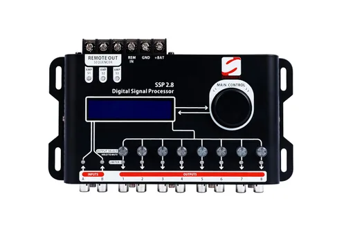 Vista 8 de Soundfy Procesador y ecualizador de señal digital SSP 2.4 - EQ gráfico de 15 bandas, 12 preajustes, crossover incorporado para mejorar el audio