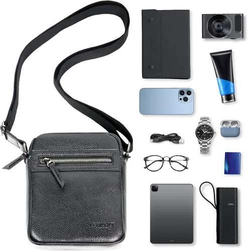 Vista 7 de LEMUVLT Bolso bandolera pequeño para hombre bolso de hombro para hombre bolso de cuero para mensajero regalo para hombre 836522