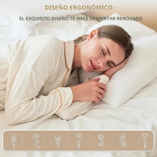 Vista 6 de Obruosci - Juego de 8 rellenos de almohada de lujo, de 16 x 16 pulgadas, hipoalergénicos, ultra suaves, de poliéster de microfibra blanca