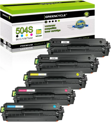 Vista 13 de GREENCYCLE 504S CLT-504S - Juego de 4 cartuchos de tóner K/C/M/Y compatibles con Samsung CLT-504S CLT504S CLT-K504S para Xpress C1860FW C1810W Cian
