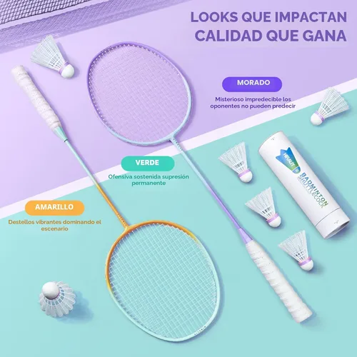 Vista 6 de HIRALIY Badminton Rackets Set for Backyards, Badminton Set, Includ 2/4 Rackets, 6/12 Birdies, 1 Carrying Bag, Outdoor Game for Adult Family Beginner
