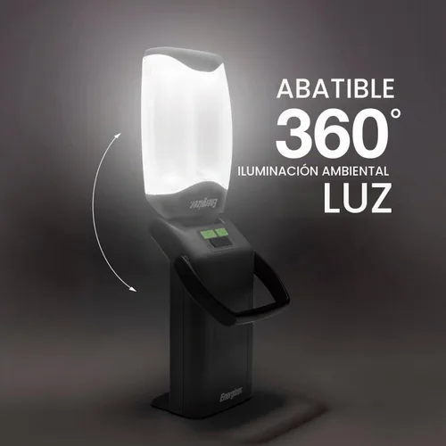 Vista 5 de Energizer Weatheready - Linterna portátil LED plegable, funciona con pilas, resistente al agua, linterna de campamento y luz de emergencia, paquete