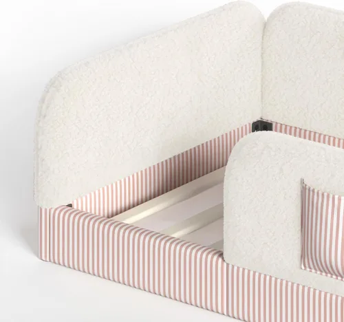 Vista 9 de Bellemave Cama Montessori tapizada individual con bolsillo de Beige