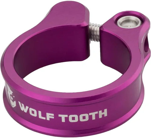 Vista 13 de Wolf Tooth Abrazadera de tija de sillín de aluminio 6061 mecanizado de precisión con perno autoalineable, agarre antideslizante ligero y seguro
