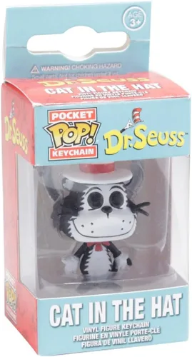Vista 2 de Dr. Seuss Pocket Pop! Llavero de gato en el sombrero
