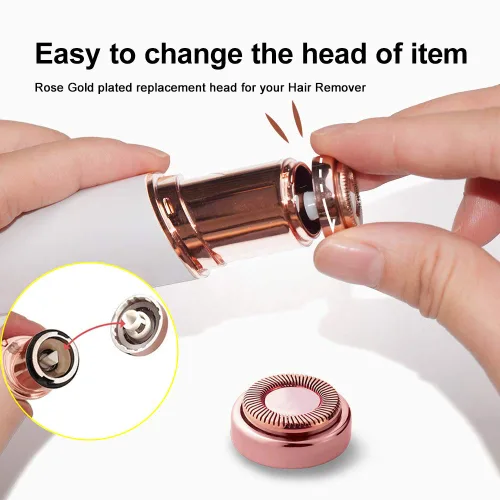 Vista 7 de Cabezales de repuesto para removedor de vello facial: compatible con Finishing Touch Flawless herramienta de depilación facial para mujeres, como se