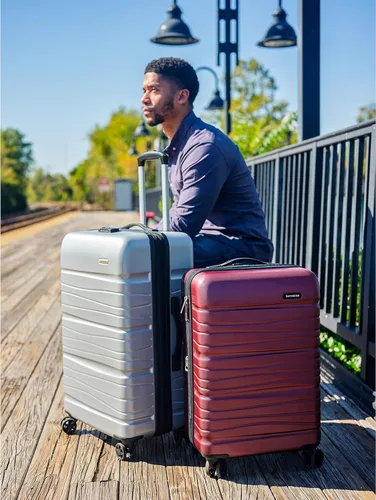 Vista 5 de Samsonite Evolve Se Hardside Equipaje expandible con ruedas giratorias dobles, Plateado (Arctic Silver), Evolve Se Hardside - Equipaje expandible