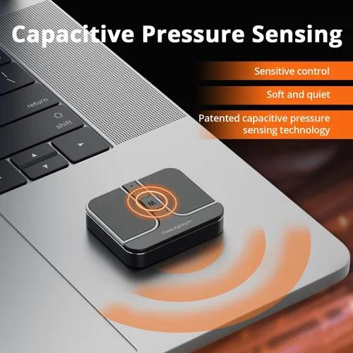 Vista 4 de Mini ratón cuadrado – inalámbrico de 2.4 GHz, conexión Bluetooth dual, compatible con todos los principales sistemas operativos – Sensor de alta