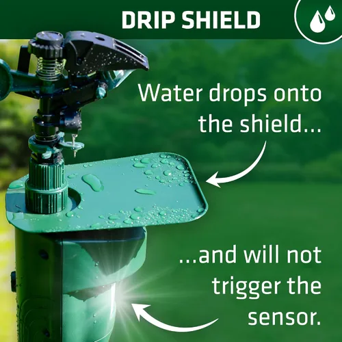 Vista 3 de GARDIGO® Repelente de animales con chorro de agua Repelente de aves, repelente de garzas y gatos Aspersor activado por movimiento Rango