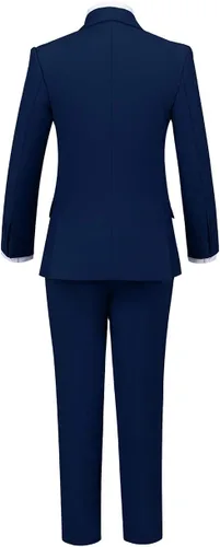 Vista 3 de Conjunto de traje formal para niños, 4 piezas, traje de esmoquin y portador de anillo