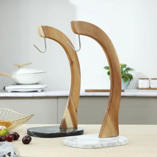 Vista 3 de everous Soporte de plátano con base de mármol negro, soporte moderno para plátano, soporte para árbol para cocina y hogar, sin deslizamiento