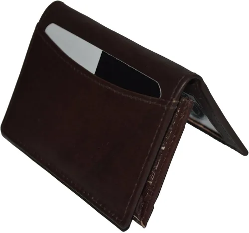 Vista 6 de LeatherBoss Cartera pequeña para tarjetas de crédito con bolsillo expandible