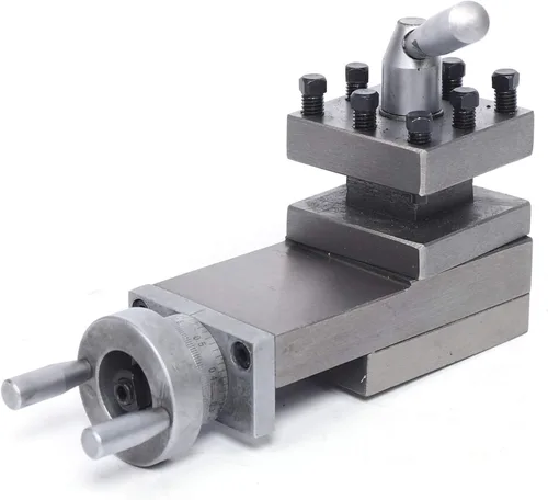 Vista 2 de Soporte para herramientas de torno para piezas de torno, Piezas de torno de hierro fundido, Torno de metal Cruz Slide & Tool Holder, Piezas de torno