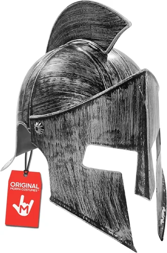 Vista 8 de Nicky Bigs Novelties Morph Medieval Knight Greek Spartan Roman Helmet Costume Gold Gladiator Warrior Folding Face Mask