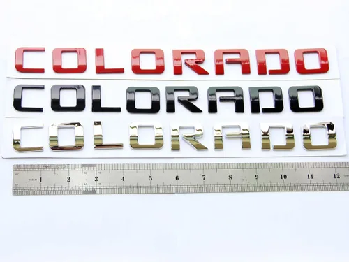 Vista 4 de Yoaoo 3 piezas OEM Emblemas de letras para Colorado Compatible con Colorado Brillante 2007-2019 (Negro)